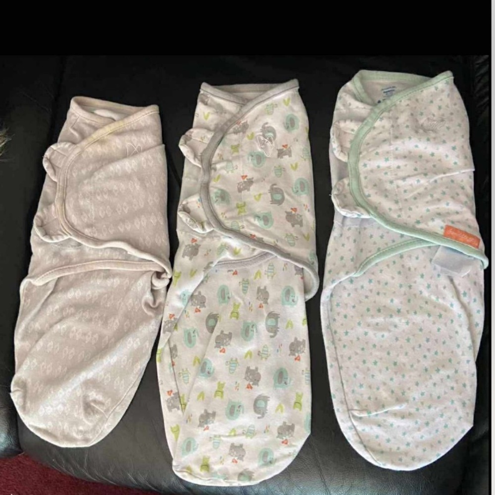 Set of 7 Baby Swaddle Wraps Halo & Swaddle me